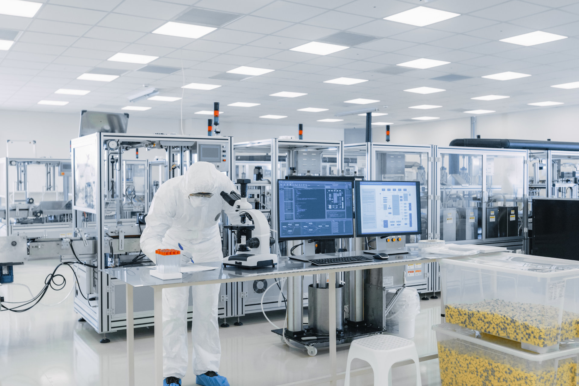 laboratory containing hyperspectral imaging system
